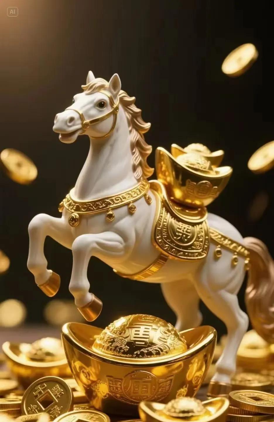 骏马送来金元宝收到一锭发大财