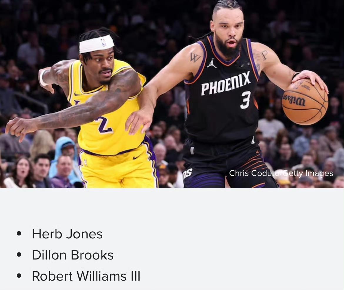 分析师DanFavale为湖人列出了三位目标球员湖人近期防守效率联盟倒数，