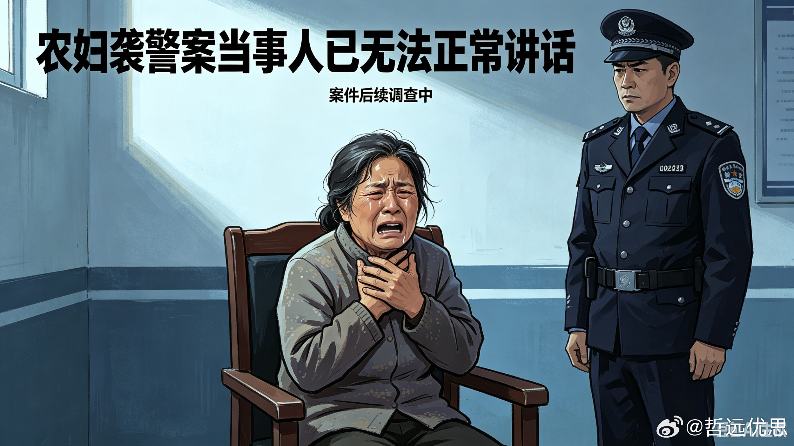农妇袭警案当事人已无法正常讲话近日，唐山“农妇袭警案”一审宣判引发社会广泛关注。