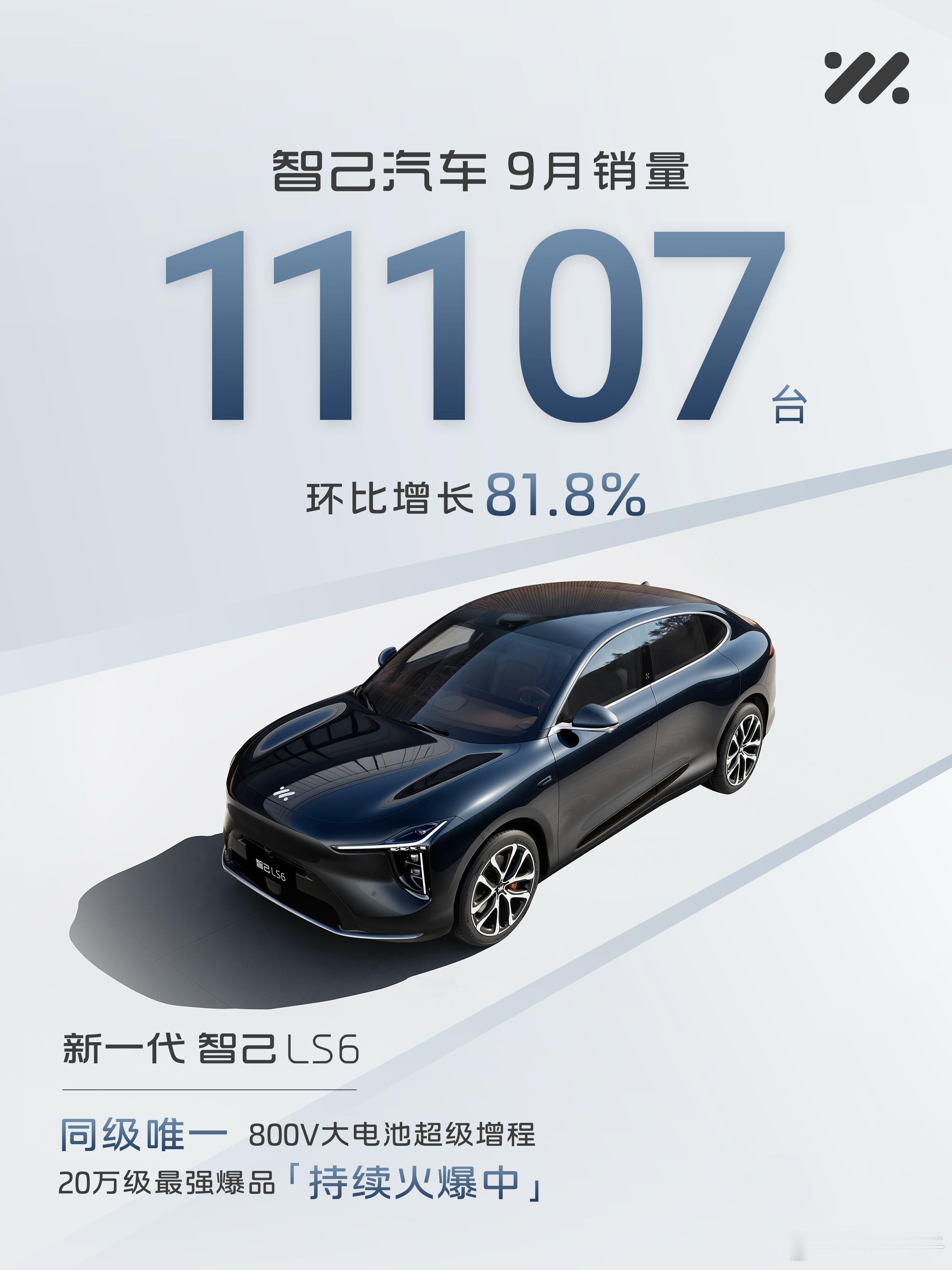 智己达成历史最好成绩，9月份销量为11107台我也贡献了一台智己LS6Max
