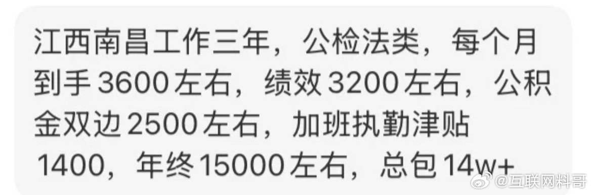 南昌某体制内单位的真实工资待遇！​​​