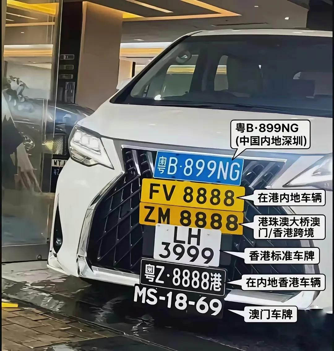 一张图明白粤港澳车牌。一个国家六种车牌！粤港澳车牌主要分‌两地牌‌和‌港澳单牌车