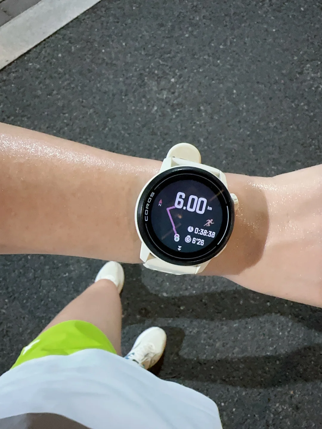 夜跑结束6km