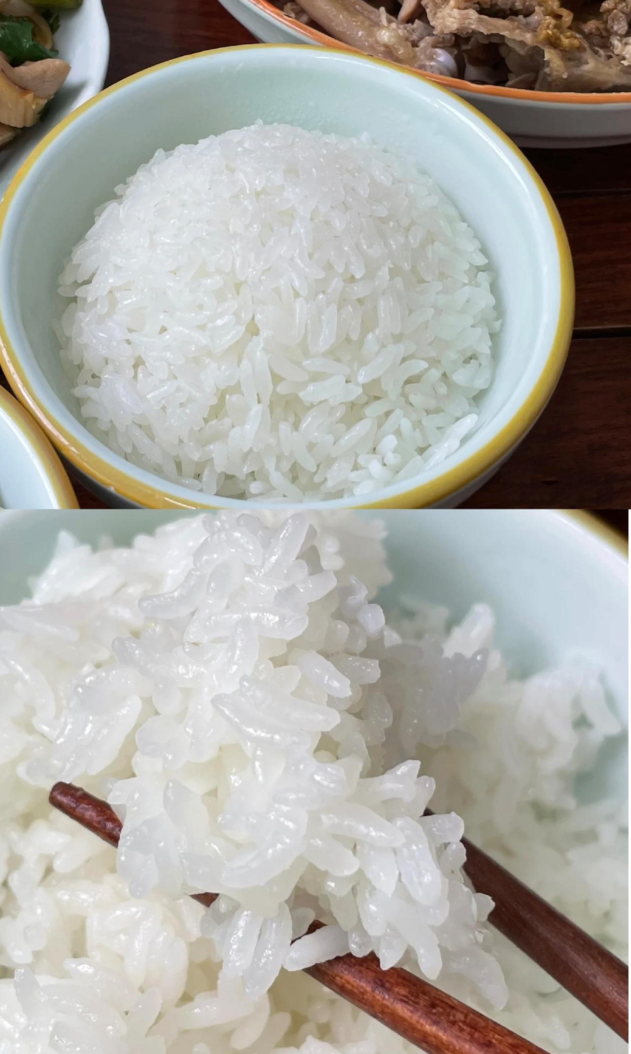 今天蒸米饭时突然发现了一个惊人的秘密。早上按惯例淘好米准备蒸，老公突然来电说要