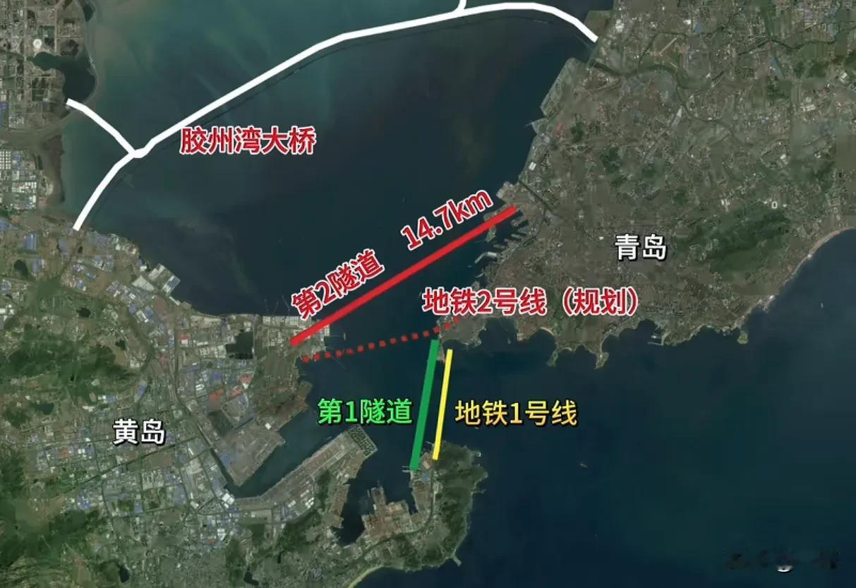 狂砸150亿的胶州湾第二隧道，不知道能否打破青岛海湾瓶颈。胶州湾横亘城市之间，长