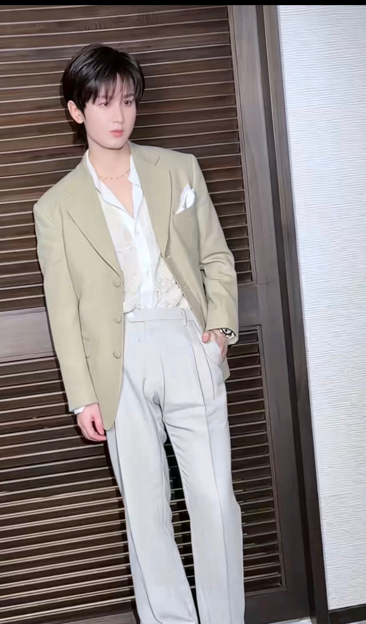 成毅站着完全是人形立牌！帅的太板正了！成毅