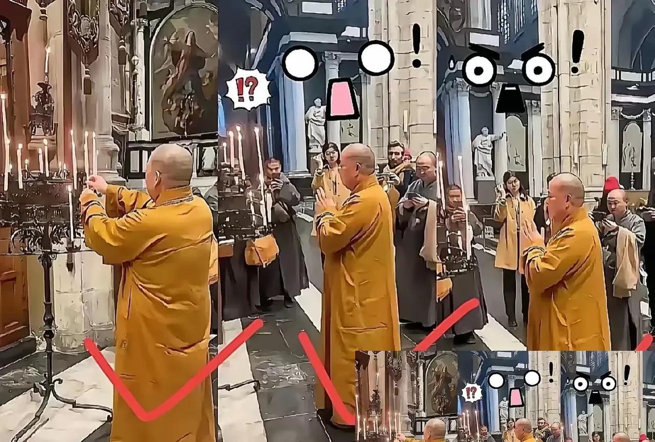 释永信竟然去过比利时，还带着跟班们拜上帝。这简直亮瞎所有人的眼睛。想起了郭德