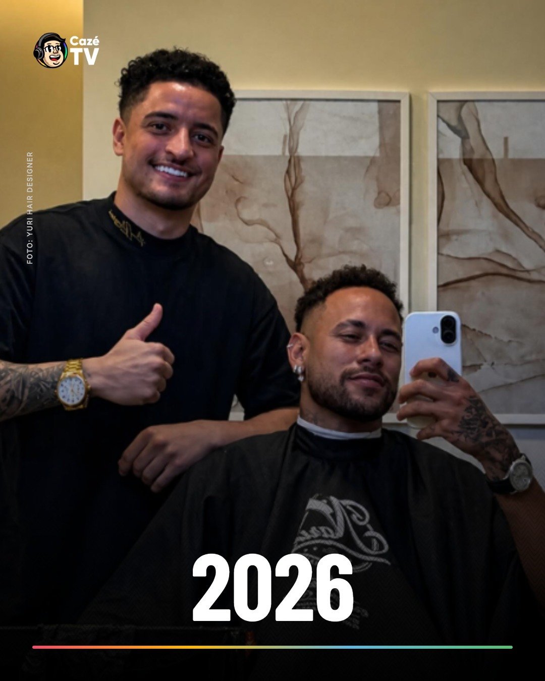 neymar十年如一日内马尔从2016年开始一直是同一个发型师内马尔