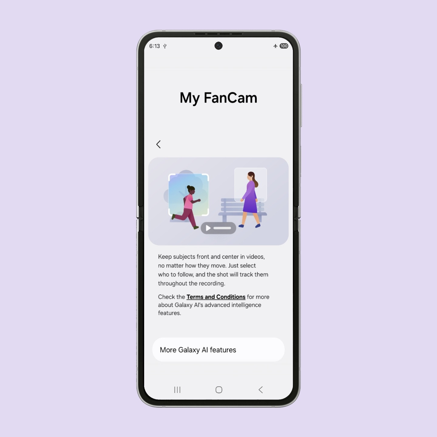 支持FanCam功能的Galaxy设备已确认支持：•GalaxyZ
