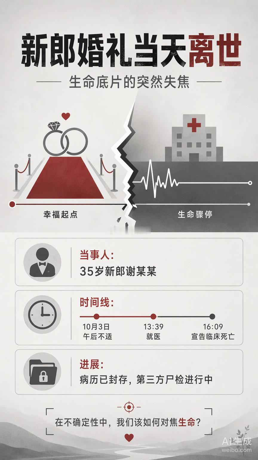 好好的一场喜事忽然变成了一场丧事，人的生命也太脆弱了。贵州桐梓那场本该定格的喜事，像是一张在暗房里还