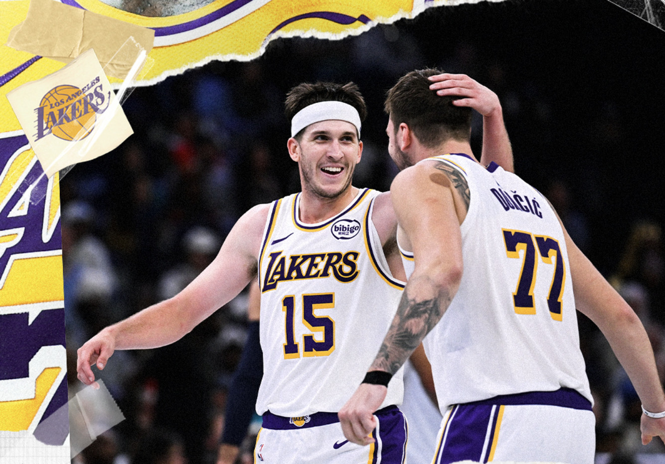 本赛季至今：当东契奇里夫斯同时在场，湖人每百回合净胜对手12.9分；当里夫斯在场