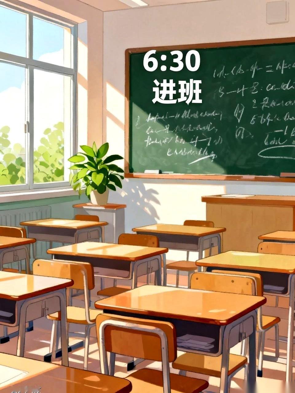 学校白纸黑字写着，6点40进班。一个老师，把他班里的表，往前拨了10分钟。他对