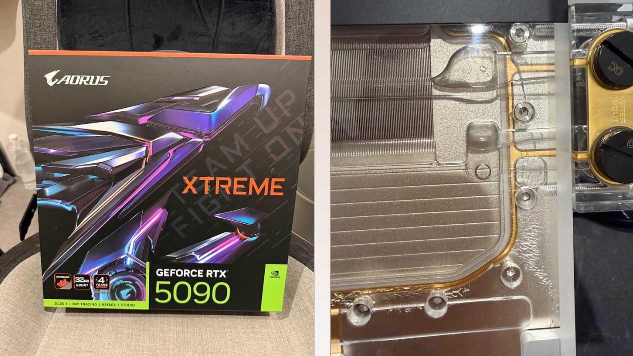 技嘉AORUSRTX5090XTREMEWATERFORCE用户称GPU