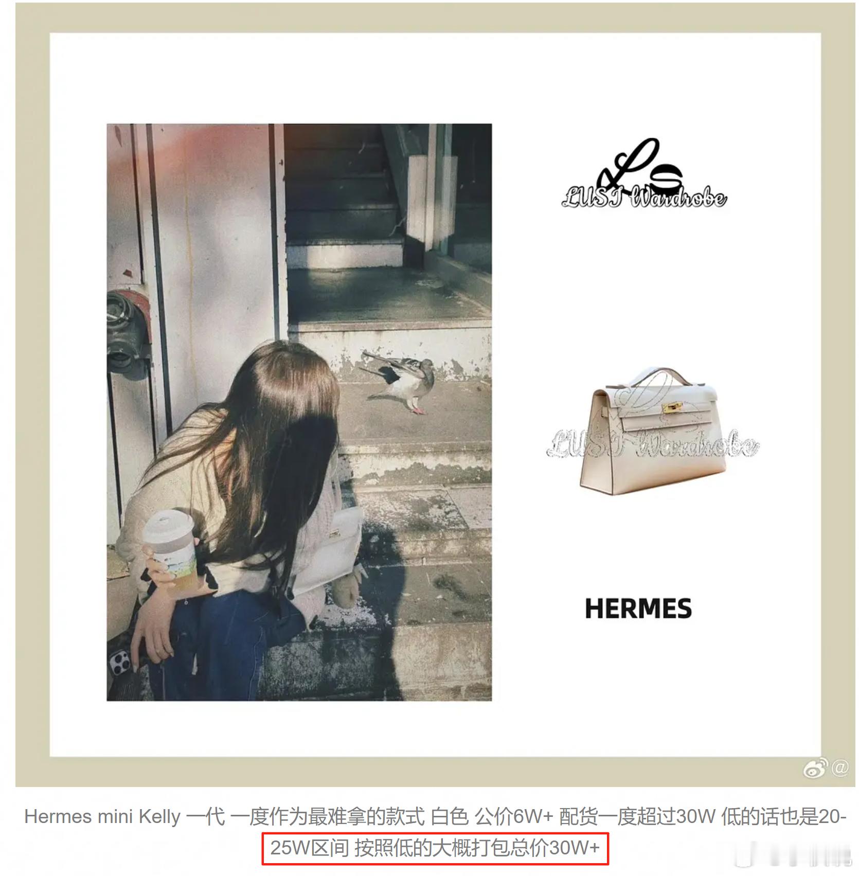 网友盘点的zls爱马仕合集估价，包比赔偿款都贵了🥲赵露思说很难想象普通上班族出