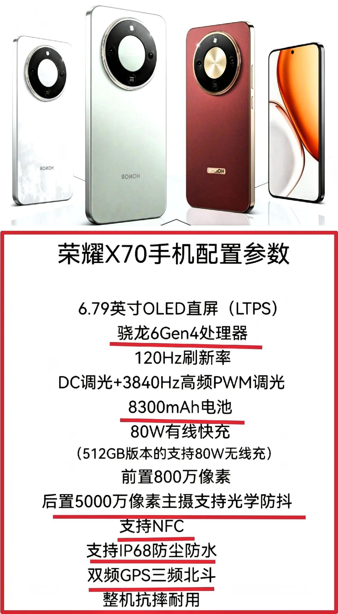 荣耀X70不讲武德！这是要掀桌子的节奏，中低端手机的入门配置即将到达一个全新的高
