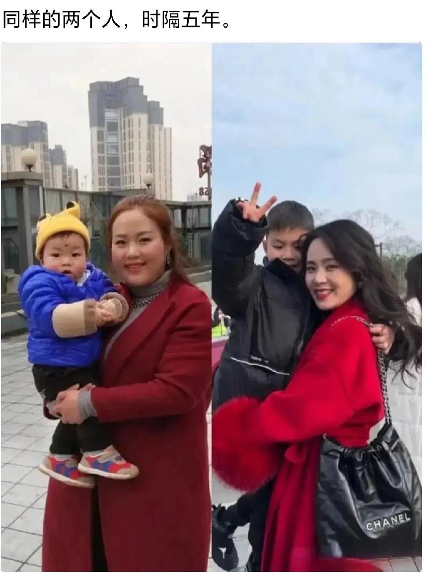 儿子长大了！妈妈变年轻漂亮了，这一看就知道家庭条件变好了！