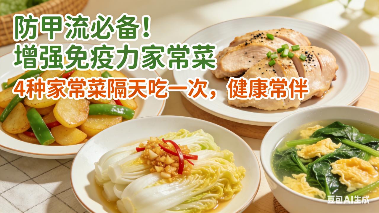 防甲流必备！4种家常菜隔天吃一次，增强免疫力【甲流“最怕”的4种杀菌消炎菜谱