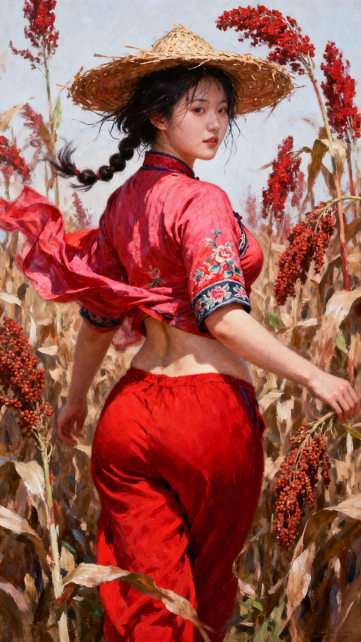 油画世界 复古穿搭 高粱酒