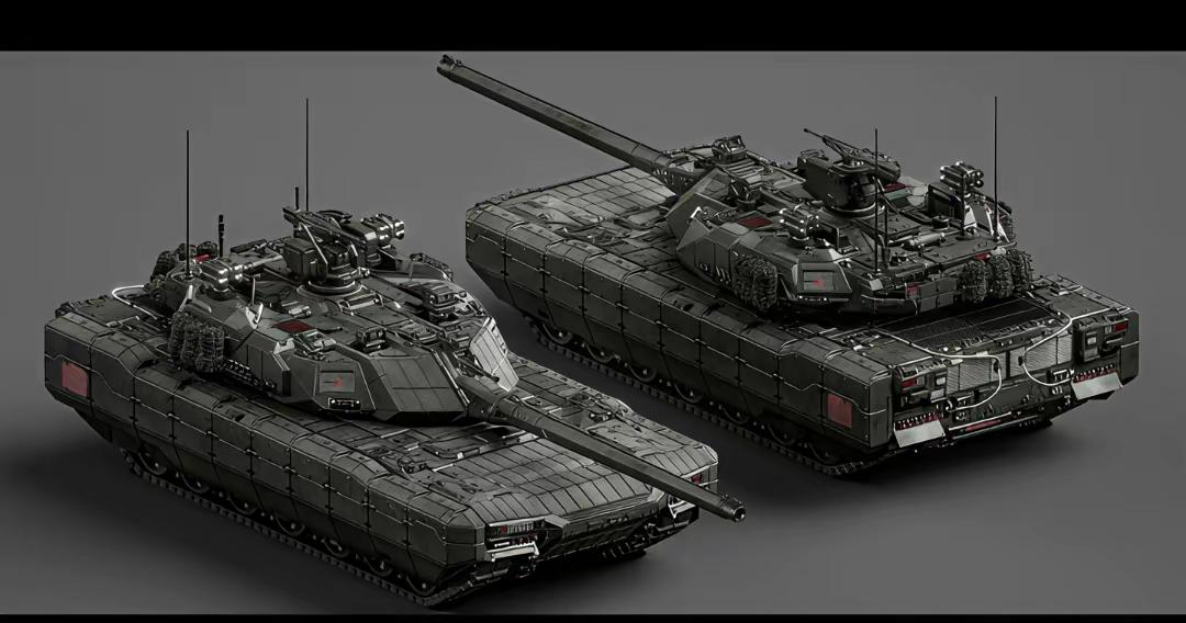 重型坦克，完全机甲风格，同时又充满了科技与未来感。图片来源于网友设计，值得我们的