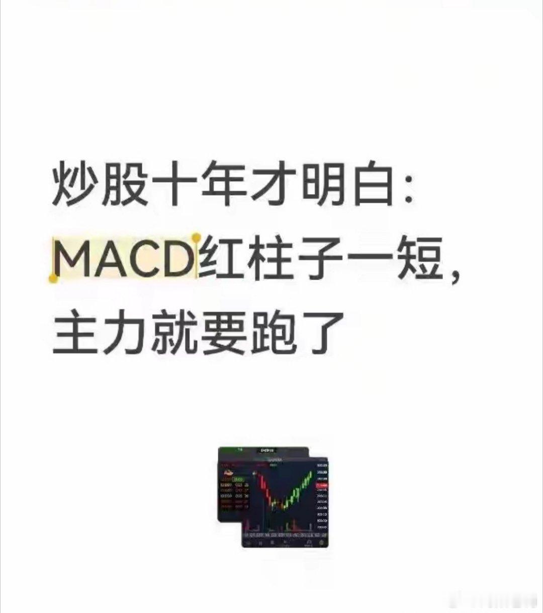 MACD红柱子一短，主力就要跑了你是不是也有过这种经历？盯着一只票，看着它涨得好