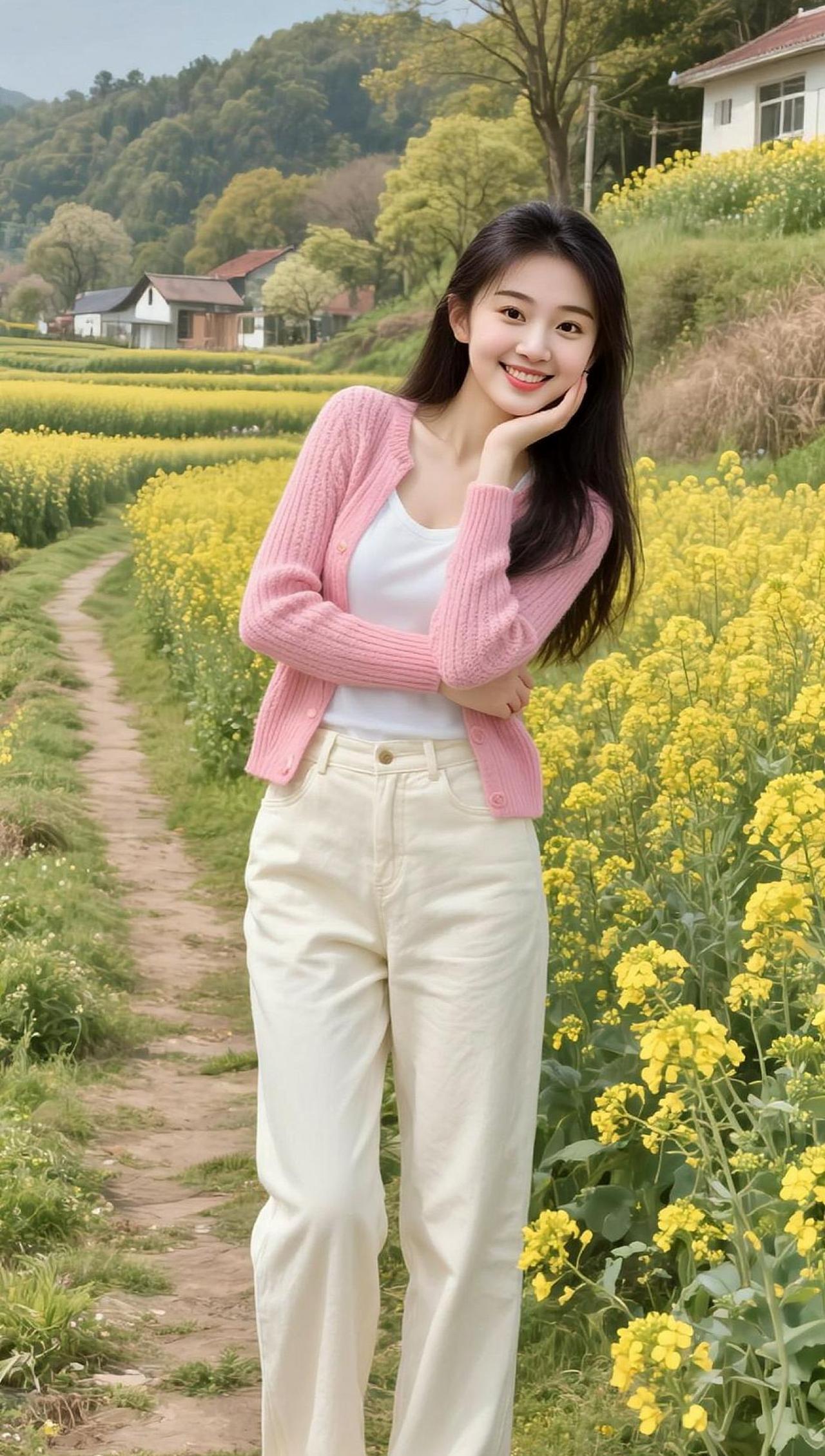 AI田园生活照随变ai随便玩油菜花拍照田园风光油菜花打卡