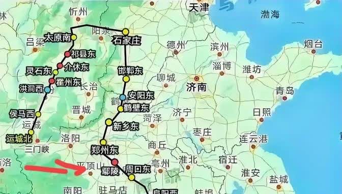 运城北到上海的高铁线路得绕道太原和石家庄，这事儿要是让关二爷知道了，估计他宁愿自