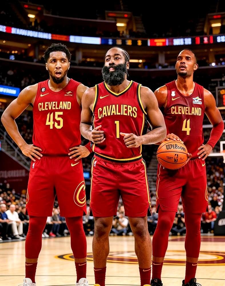 米切尔骑士生涯百次30+，队史仅次于詹姆斯！哈登真成骑士的“大脑”了。打爵士