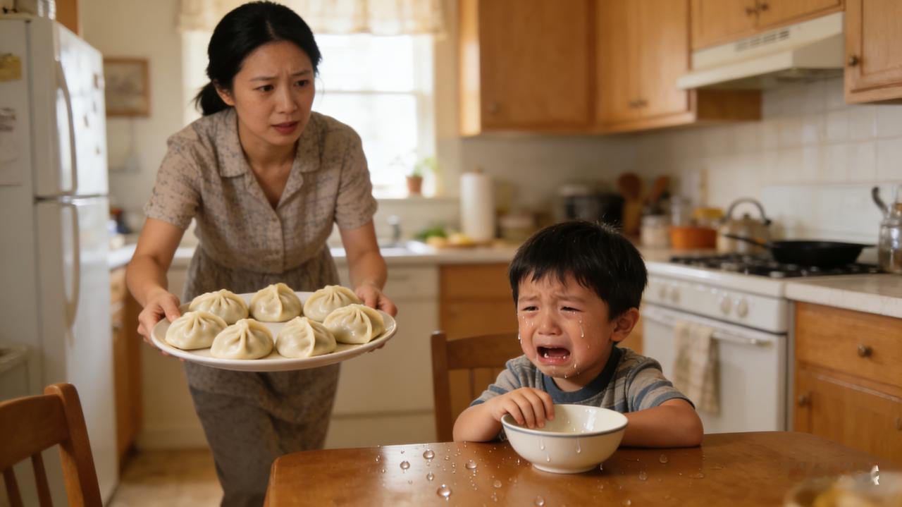 “太犟了！”浙江一妈妈特意早起给孩子煮饺子，只因煮了七个，孩子却非要吵着吃