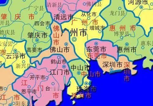 珠江三角洲真有意思，江门市位置、面积和地形都是顶级的，为什么和粤西的湛江、茂名都