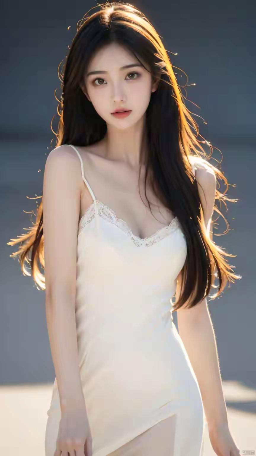 阳光下的白裙少女，温柔动人居家御姐壁纸分享