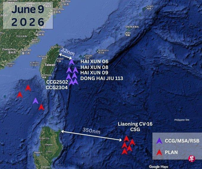 新情况出现了。新加坡联合早报今日报道：“台湾‘海巡署’通报，中国大陆公务船曾在
