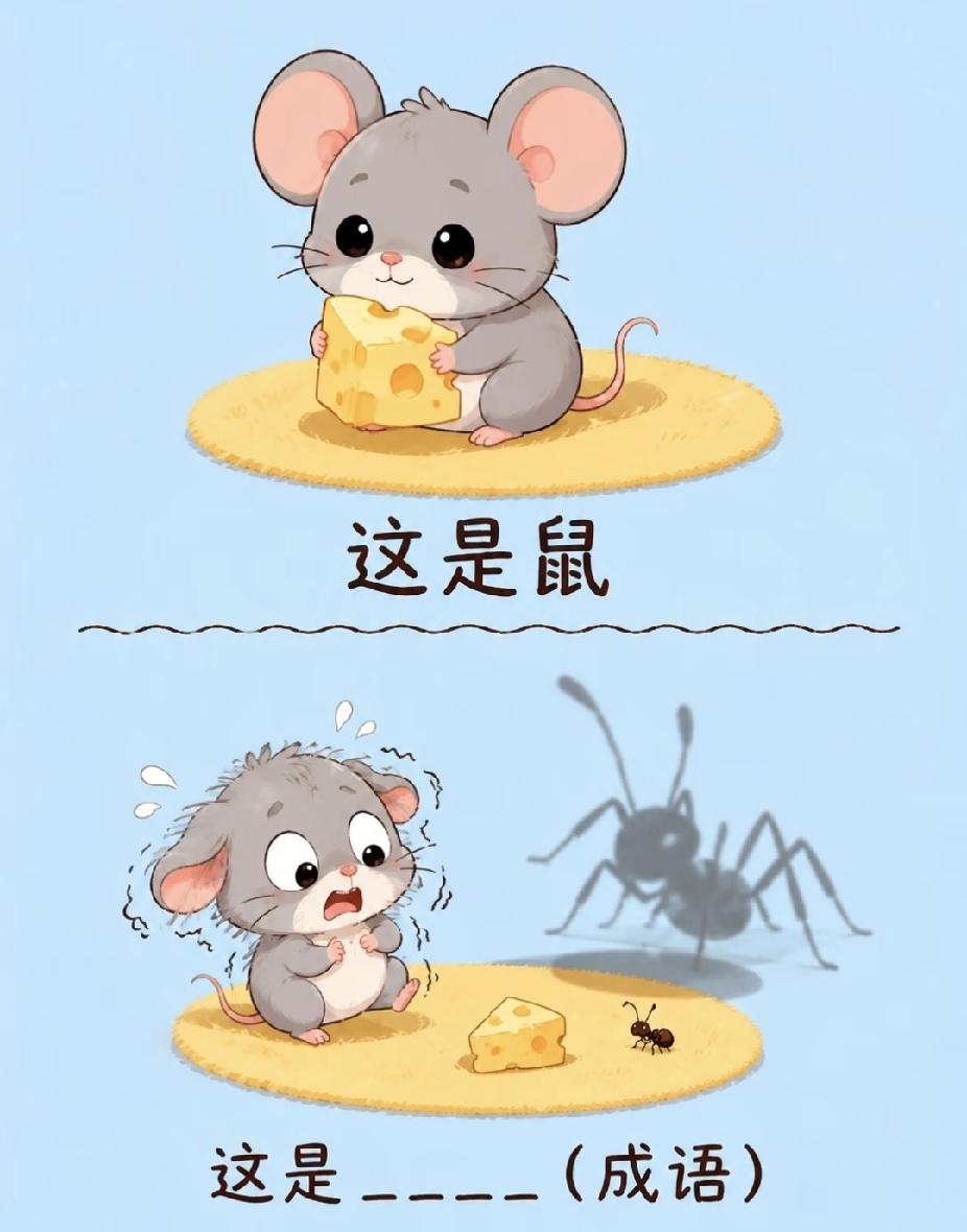 看图猜成语！老鼠怕蚂蚁，你猜出来了吗？
