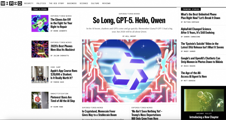 美国《连线》杂志: 再见, GPT5;你好, 千问!