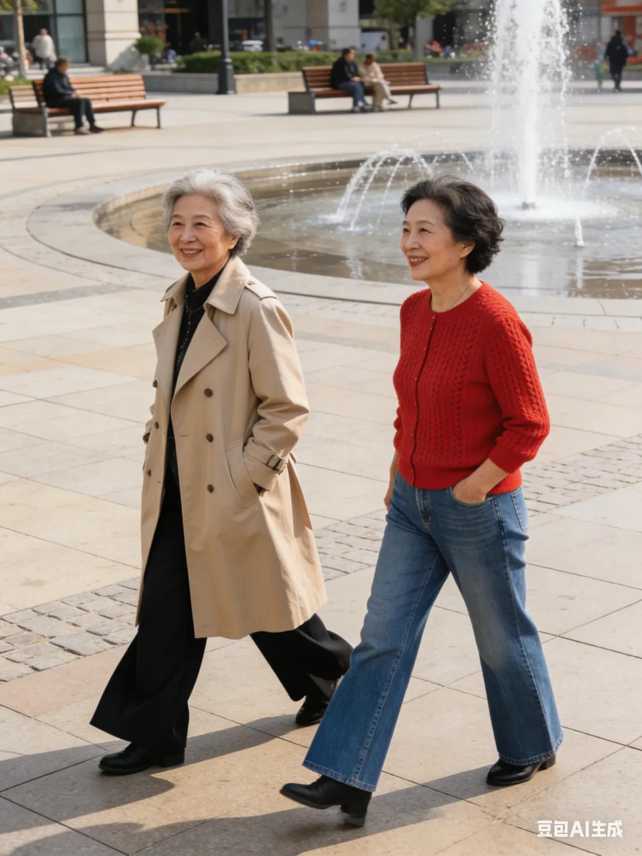 广场上，两位老阿姨在聊天。甲说:“我现在啥心也不操了，儿子爱结婚不结婚，都是自