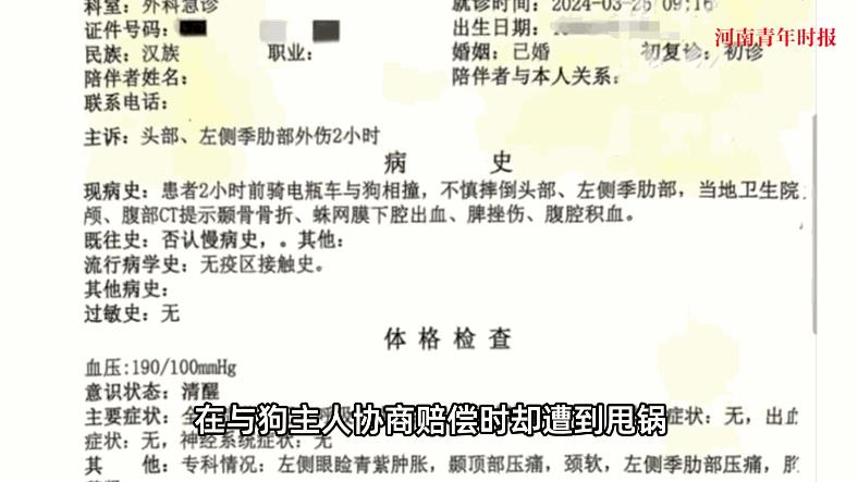 “大快人心！”江苏泰州，一位大妈正常骑着电动车在路边行驶时，一只没牵绳的大狗突然