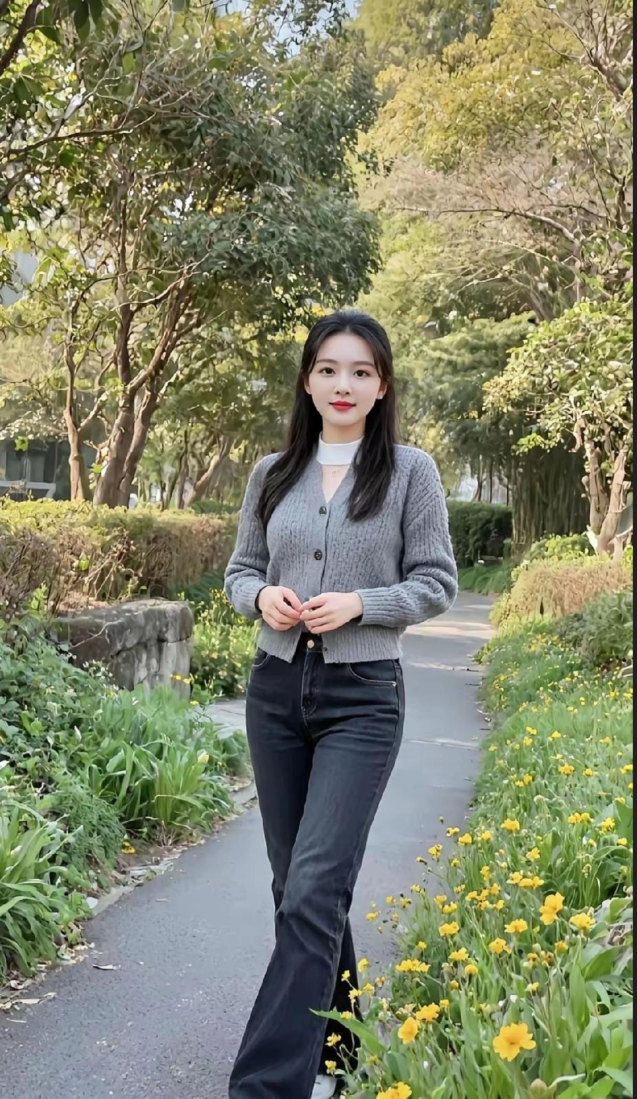 花径曲径通幽处，芳草萋萋映绿衣。