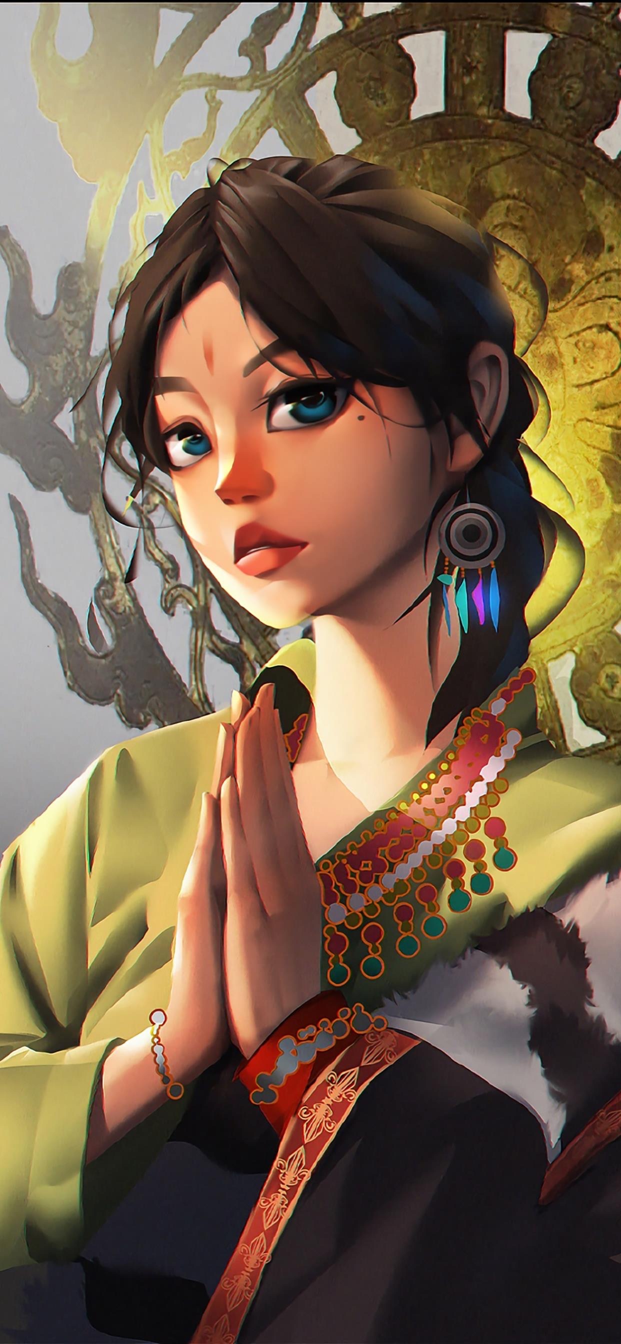 一组动漫美女插画​​​