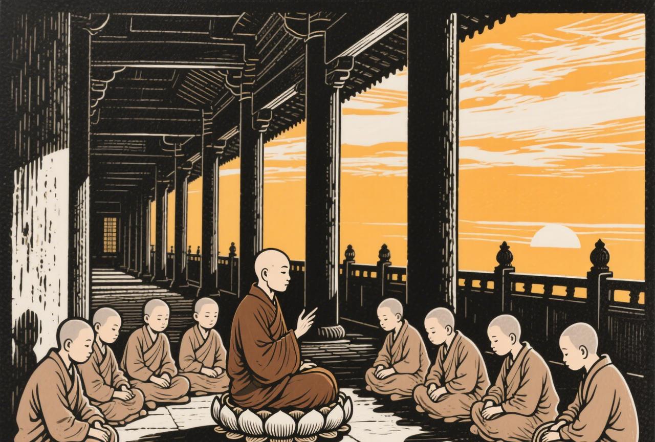 有个禅师，人皆说他高深莫测；他开坛传经，每次阵仗搞得很大，等大家都聚精会神准备