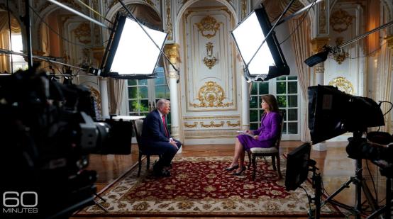11月3日，美国CBS的60minutes(60分钟)节目播放了对于美国总统特