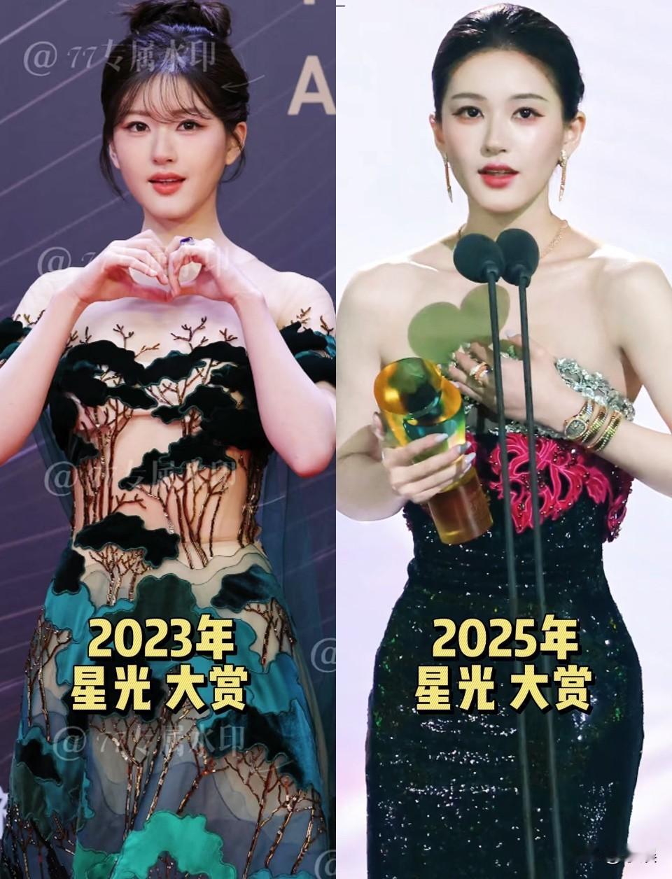 气质真的变了，也成熟了，我还记得23年走红毯的时候高跟鞋都还不能完全驾驭，王安宇