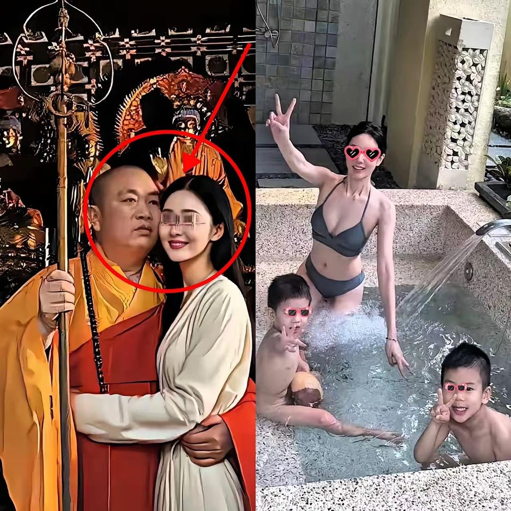 真是不看不知道，一看吓一跳！​最近网传释永信方丈有年轻漂亮的妻子和可爱帅气的儿