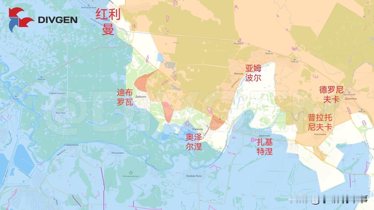 12月12日箭头社更新俄乌战报：图一：红利曼方向，俄军进入了奥泽尔涅村，并继