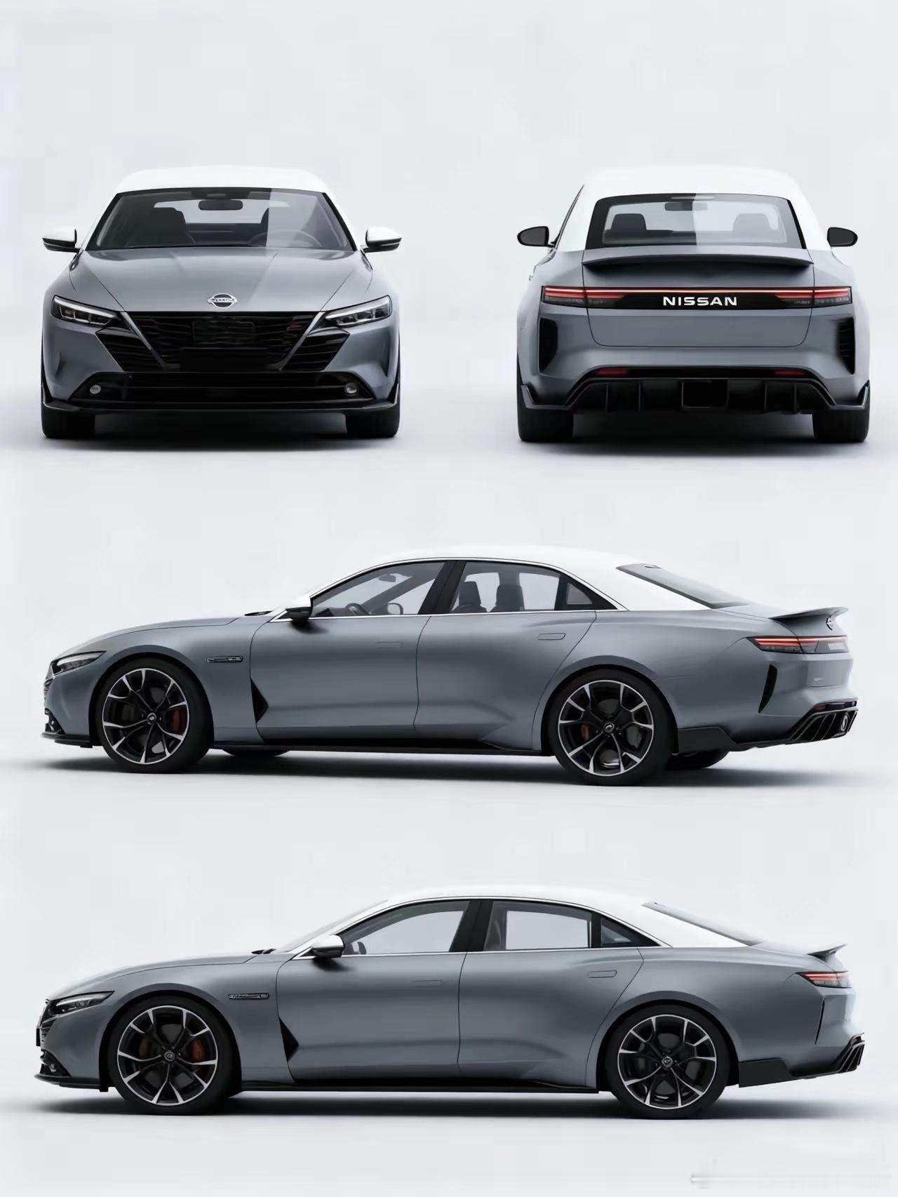 据说是日产全新一代天籁，不知真假！整体造型圆润，也有点复古的感觉，外观造型也不能