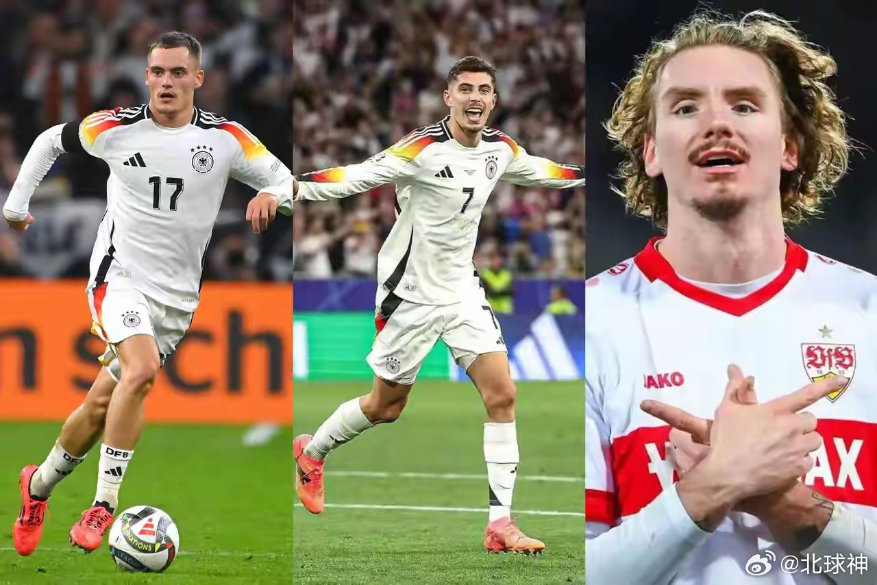 美加墨世界杯德国队“前场三叉戟”：1、维尔茨：23岁，效力于利物浦，德国队身价“