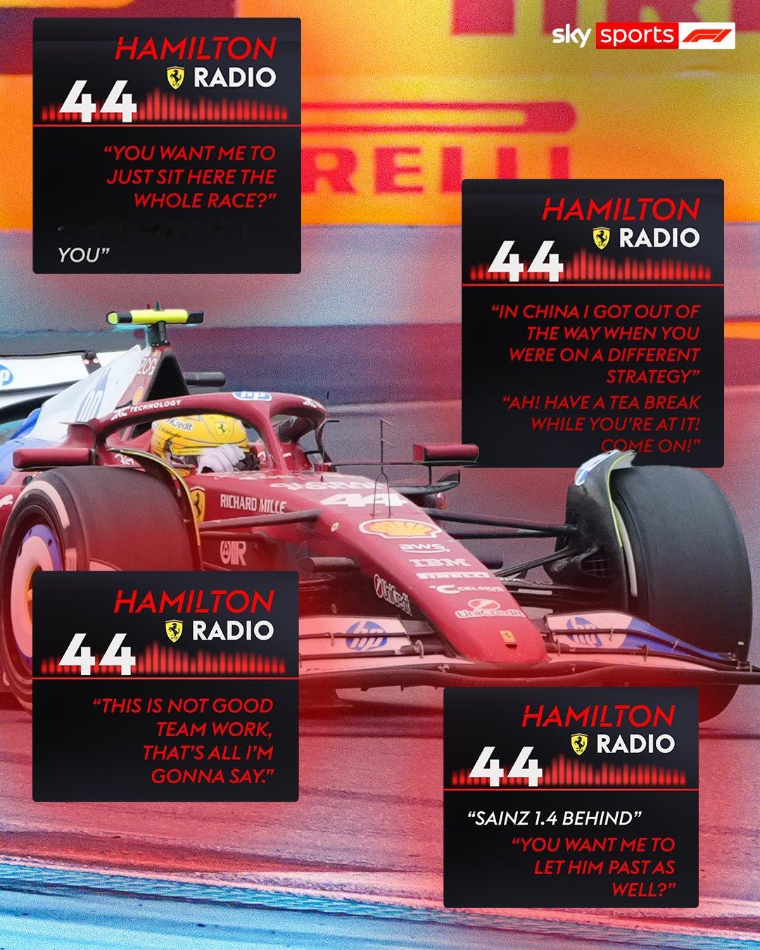 F1汉密尔顿在迈阿密大奖赛正赛之后说：“瓦塞尔在赛后来到了我的房间里，我把手搭