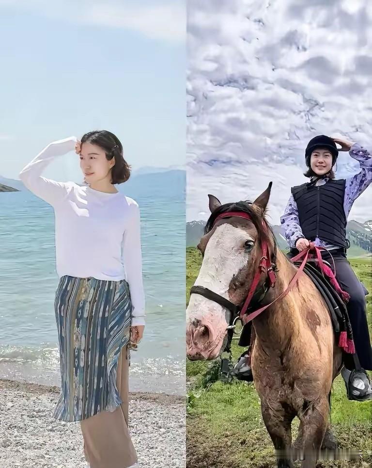翁帆最近带妈妈和外甥去新疆旅游，骑马看花状态嫩成女大学生，被部分网友吐槽薄凉，先