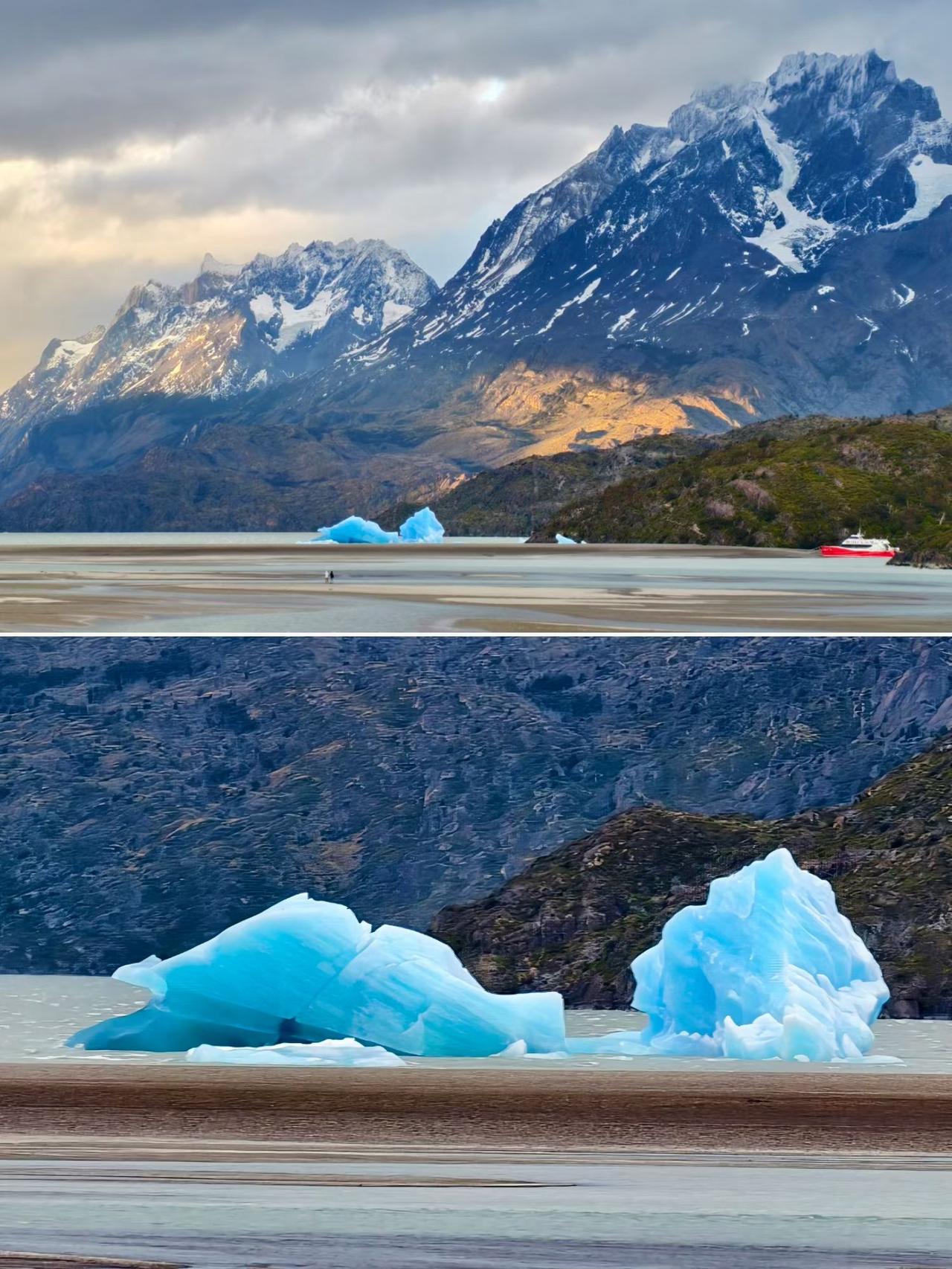 百内公园·格雷冰川当天做了两个短途徒步，外加不紧不慢伴着角峰吃午饭，到达格