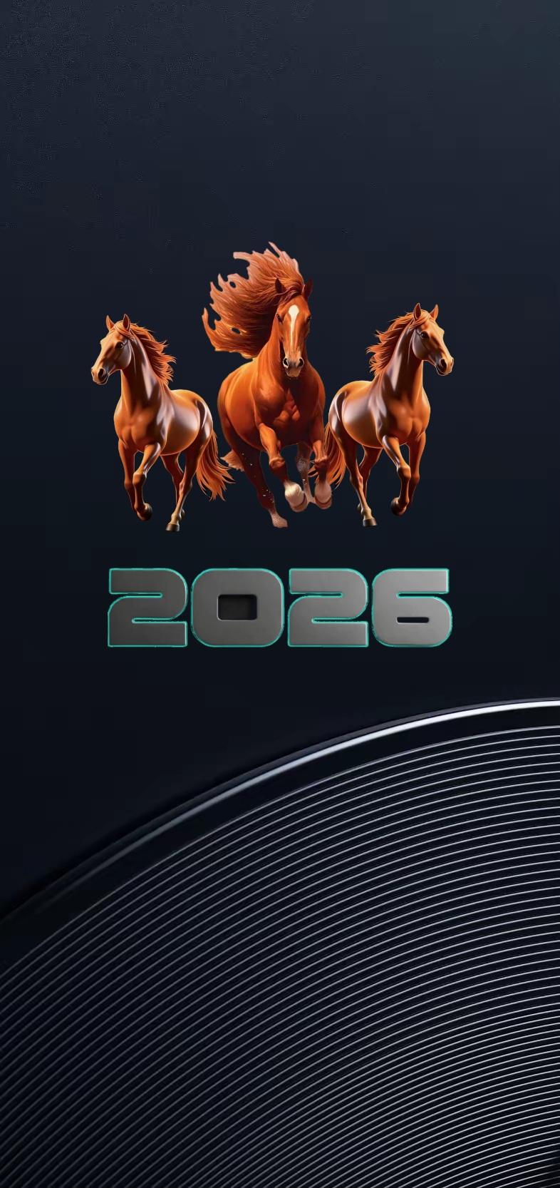 有什么好看的壁纸可以分享一下吗这张壁纸我非常中意，寓意2026马到成功，一切皆顺