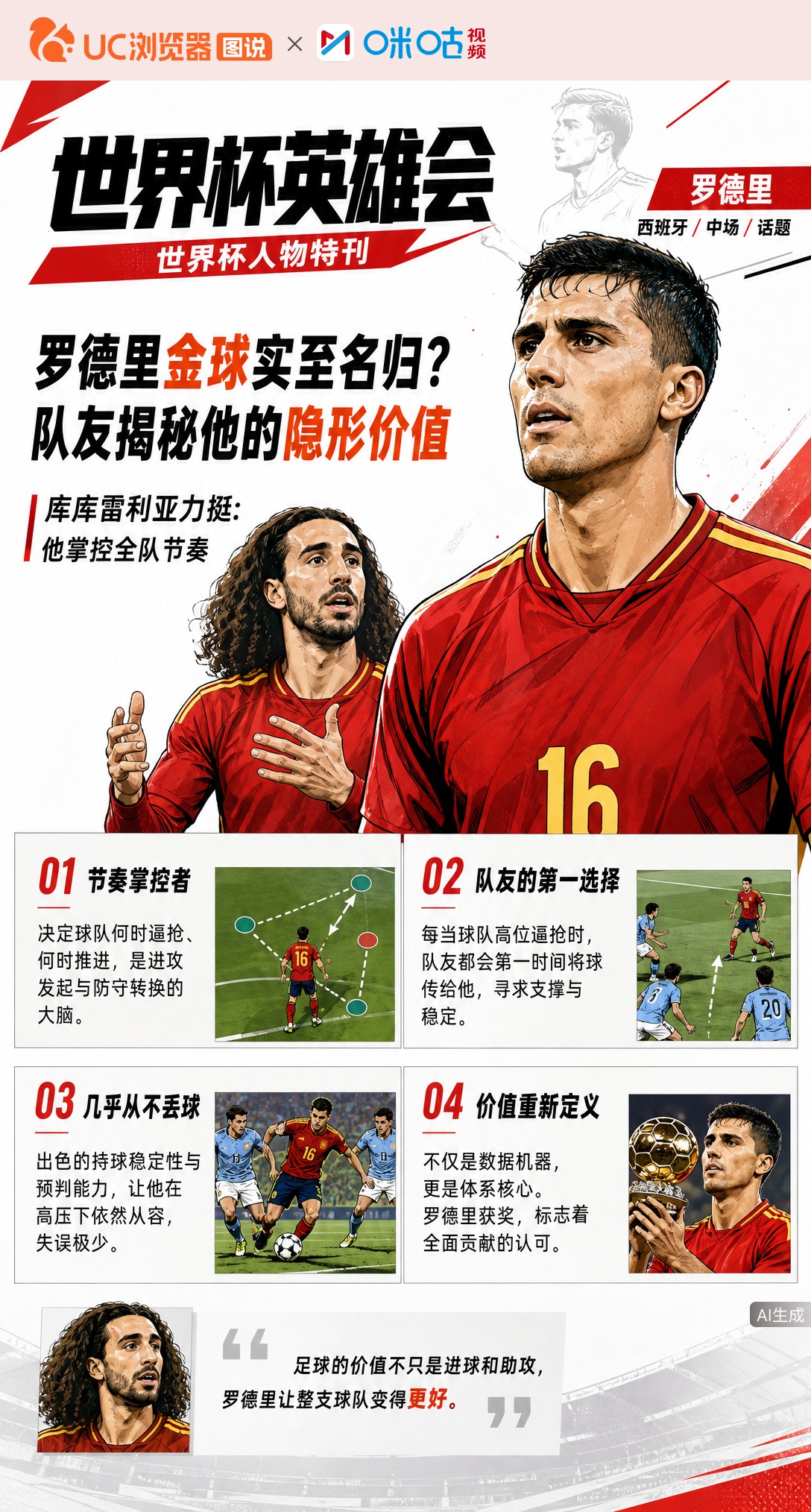 罗德里金球奖实至名归？队友揭秘：他才是曼城世界杯夺冠的隐形发动机