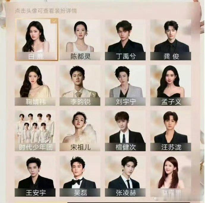 今年星光大赏公式照你们第一眼看到的是谁？